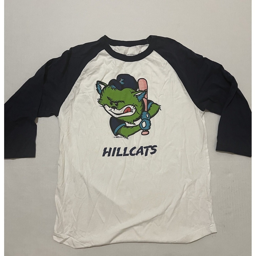 Lynchburg Hillcats Mascot MILB Minor League Baseball Henley 3/4 Sleeve Shirt - S